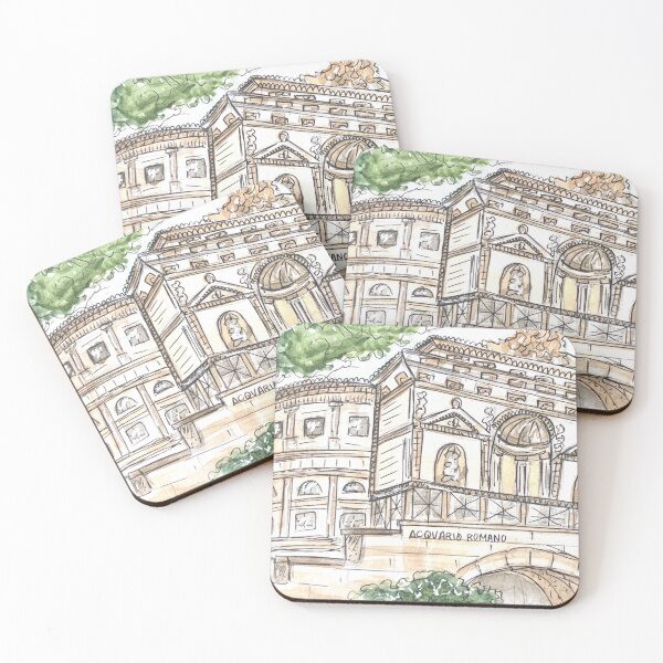 Item preview, Acquario Romano Watercolor Illustration designed and sold by kriti130.