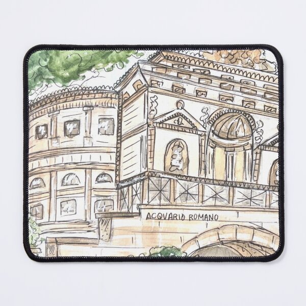 Item preview, Acquario Romano Watercolor Illustration designed and sold by kriti130.