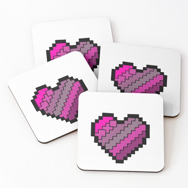 Item preview, Purple heart shape pixel art designed and sold by Giopi.