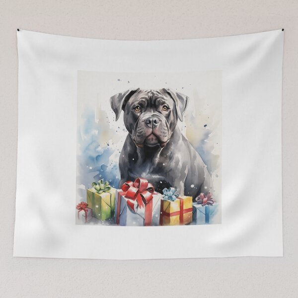 Artikelvorschau, Weihnachts-Cane Corso-Porträt entworfen und verkauft von Samuelsboro.