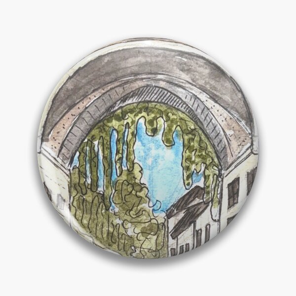 Item preview, Campo Di Fiori Arch Way Watercolor Illustration  designed and sold by kriti130.