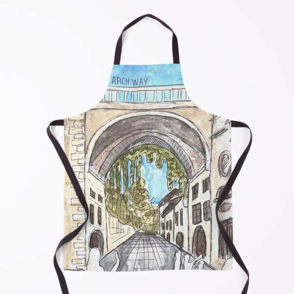 Item preview, Campo Di Fiori Arch Way Watercolor Illustration designed and sold by kriti130.