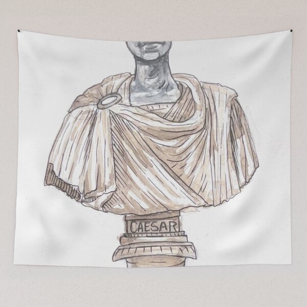 Item preview, Julius Caesar Sculpture Watercolor Illustration designed and sold by kriti130.