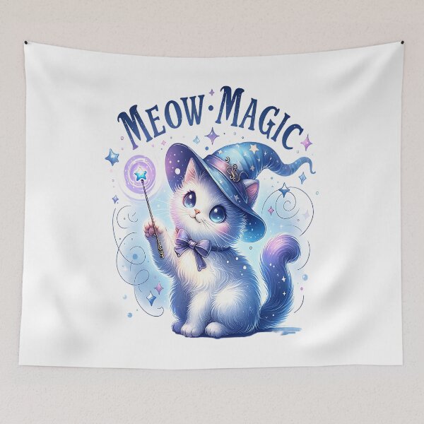 Item preview, Meow Magic Cute Wizard Cat designed and sold by Taans-Creation.