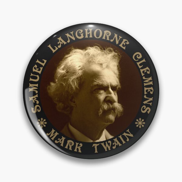 Item preview,  Mark Twain -  Samuel Langhorne Clemens - Vintage Design - Old Gold - RB designed and sold by GrandArtists.