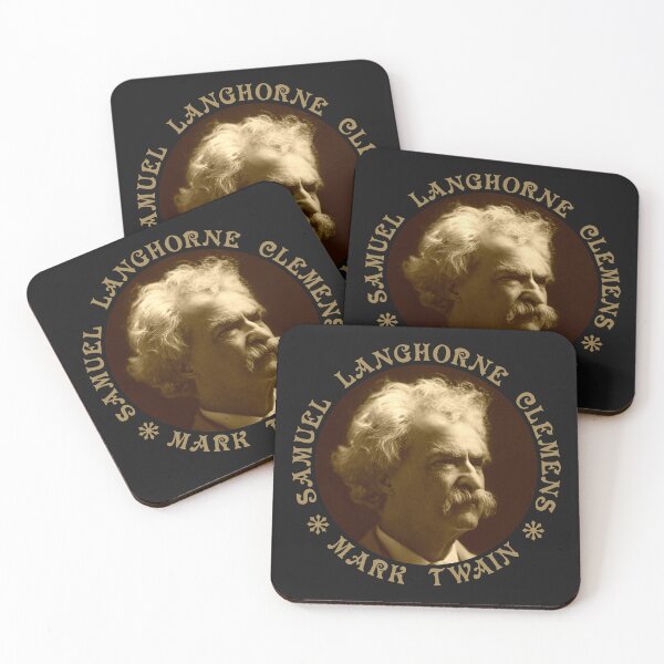 Item preview,  Mark Twain -  Samuel Langhorne Clemens - Vintage Design - Old Gold - RB designed and sold by GrandArtists.