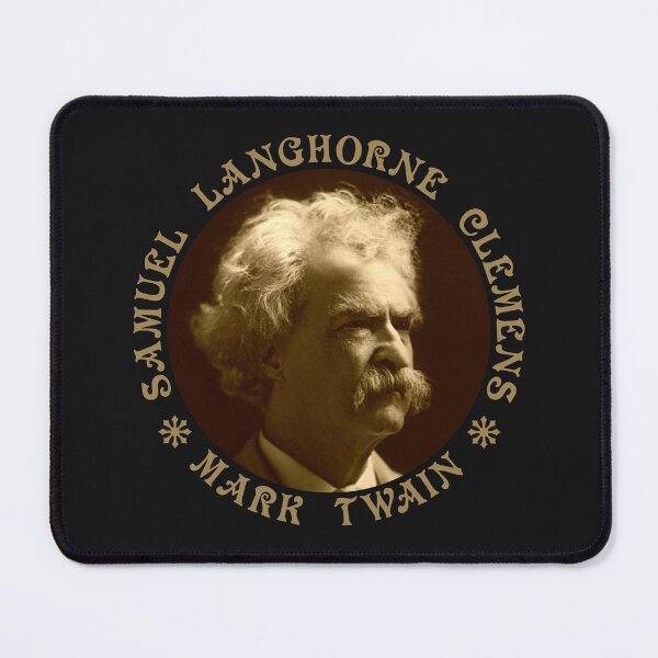 Item preview, Mark Twain - Samuel Langhorne Clemens - Vintage Design - Old Gold - RB designed and sold by GrandArtists.