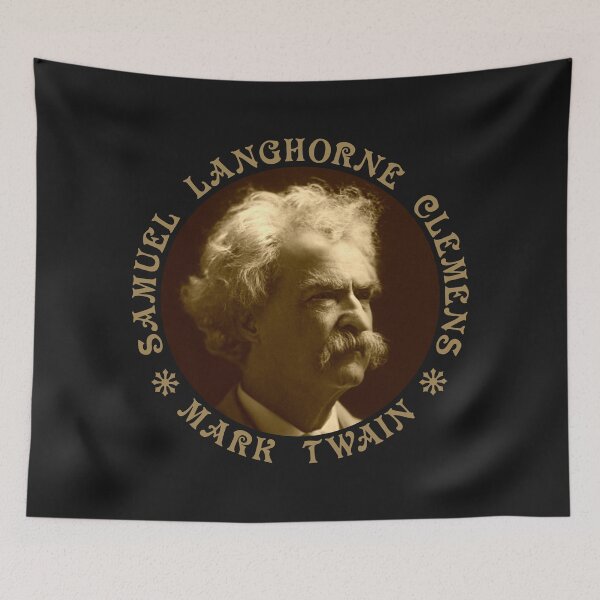 Item preview, Mark Twain - Samuel Langhorne Clemens - Vintage Design - Old Gold - RB designed and sold by GrandArtists.