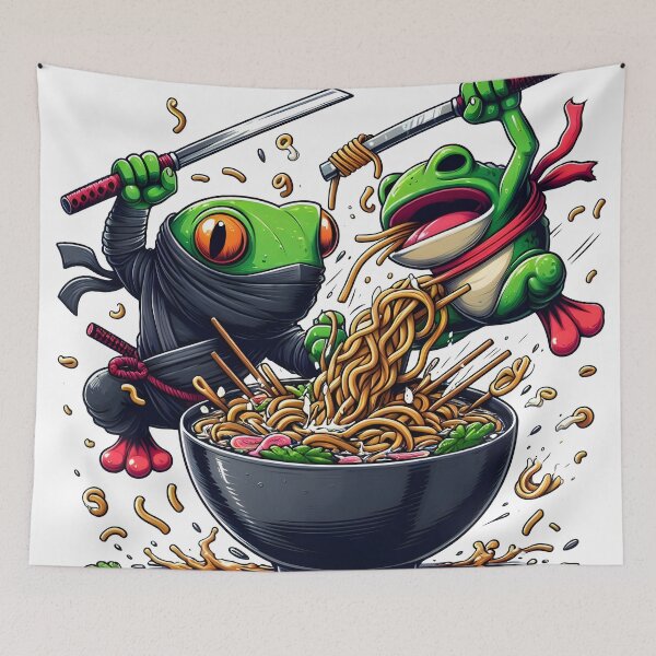 Item preview, fighting ninja frog  designed and sold by aliraweb.