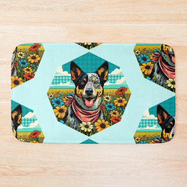 Item preview, Cattle Dog in a Field of Flowers designed and sold by Ghost on Toast.