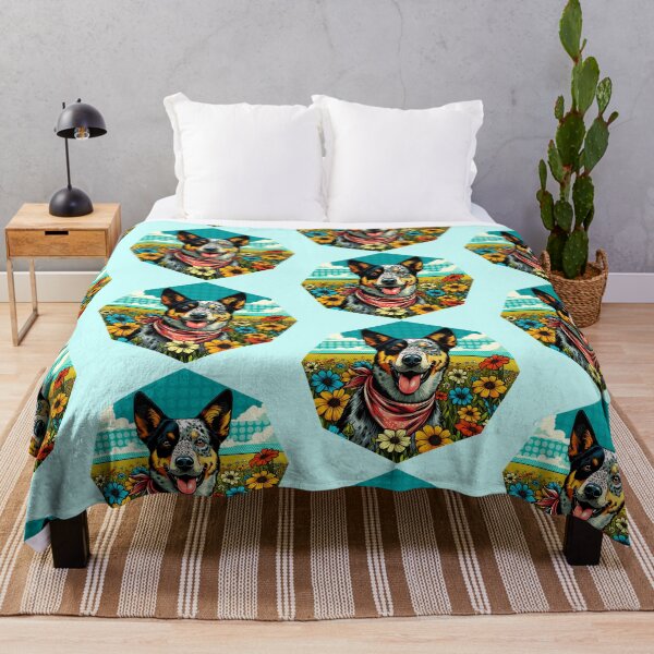 Item preview, Cattle Dog in a Field of Flowers designed and sold by Ghost on Toast.