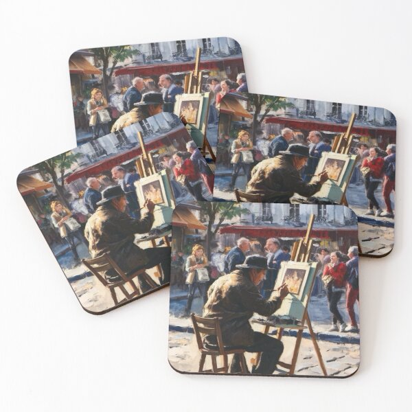 Item preview, Paris Street Artist - Capturing the Essence of Montmartre. By Carraann  designed and sold by CARRAANN.