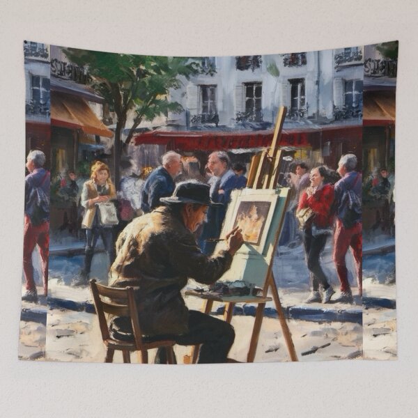Item preview, Paris Street Artist - Capturing the Essence of Montmartre. By Carraann  designed and sold by CARRAANN.