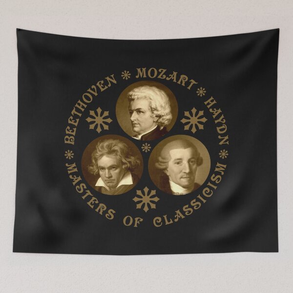 Item preview, Masters Of Classicism - Beethoven - Mozart - Haydn - Vintage Design - Old Gold - RB designed and sold by GrandArtists.