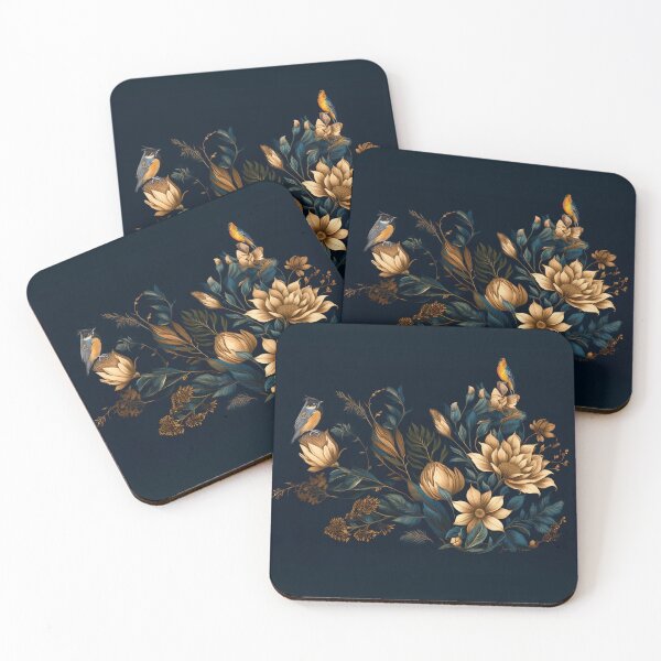 Item preview, Beautiful floral pattern with birds designed and sold by Leanne M Williams.