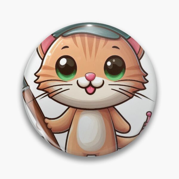 Item preview, Cute Kitten Painter with a hat and holding painting brush designed and sold by boomfire153.