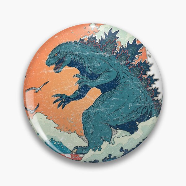 Item preview, The Great Wave Godzilla Surfer shirt, Funny Surfing monster t-shirt designed and sold by KreativKulture.