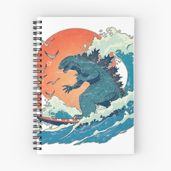 Item preview, The Great Wave Godzilla Surfer shirt, Funny Surfing monster t-shirt designed and sold by KreativKulture.