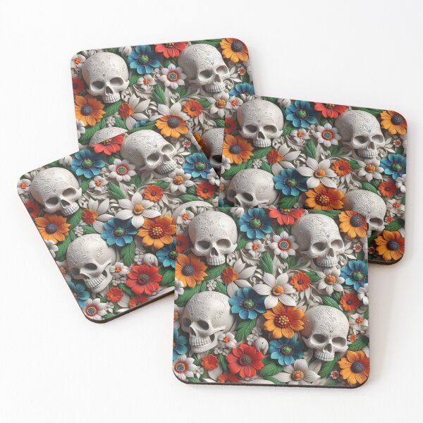Item preview, Floral Hidden Skull designed and sold by DeeCeeFashion.
