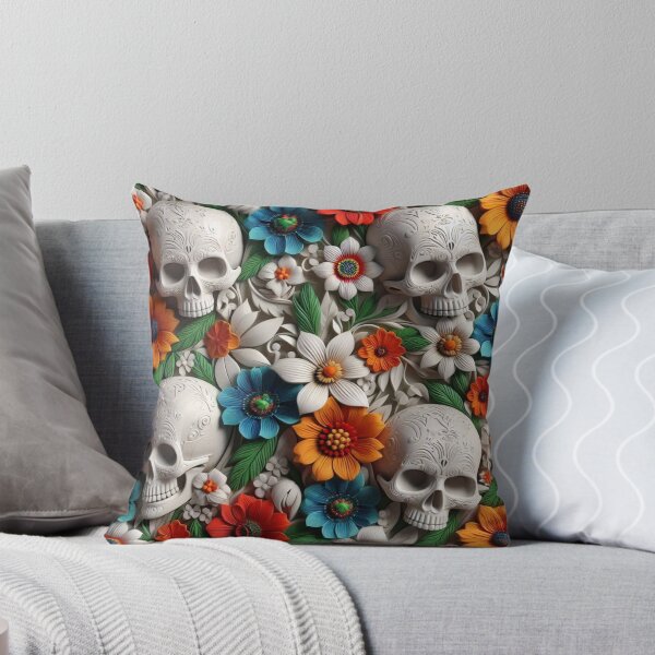 Item preview, Floral Hidden Skull designed and sold by DeeCeeFashion.