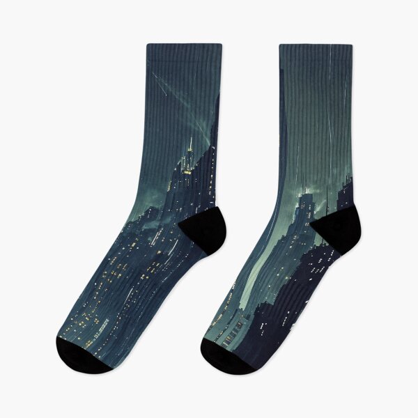 Item preview, Neon Rain in the Cyber City: A Glimpse into the Future designed and sold by oanaunciuleanu.
