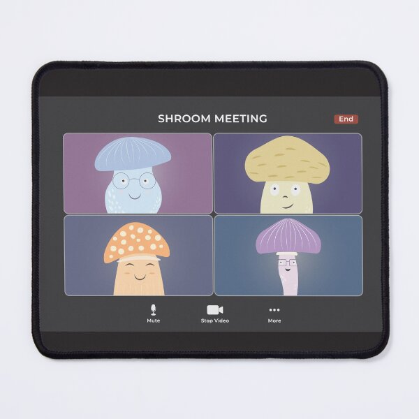 Item preview, Shroom Virtual Meeting Illustration designed and sold by iamKaye.
