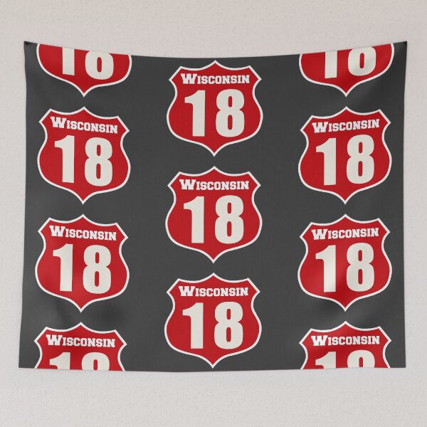 Item preview, Wisconsin Interstate Road Sign18 designed and sold by Lartheviking.