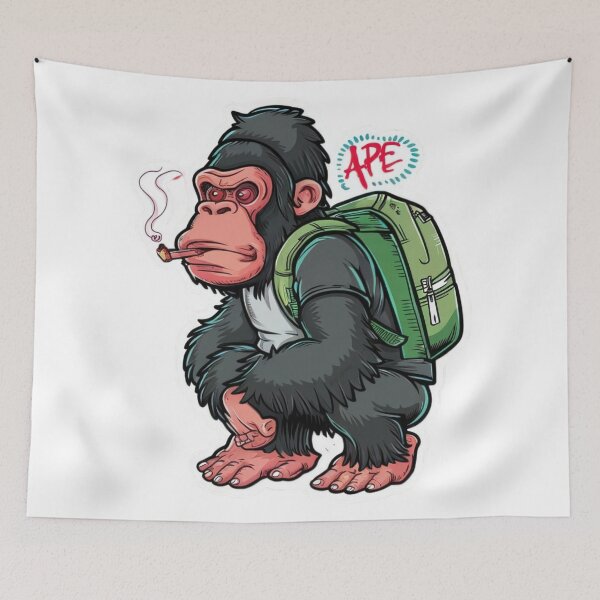 Item preview, Ape Smoking Cigar: Crypto Currency Swagger designed and sold by RvinJo8.