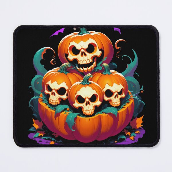 Item preview, Halloween Scary Skeletons and Orange Pumpkins designed and sold by BirdsnStuff.
