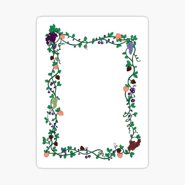 Fruit Vine Border Sticker