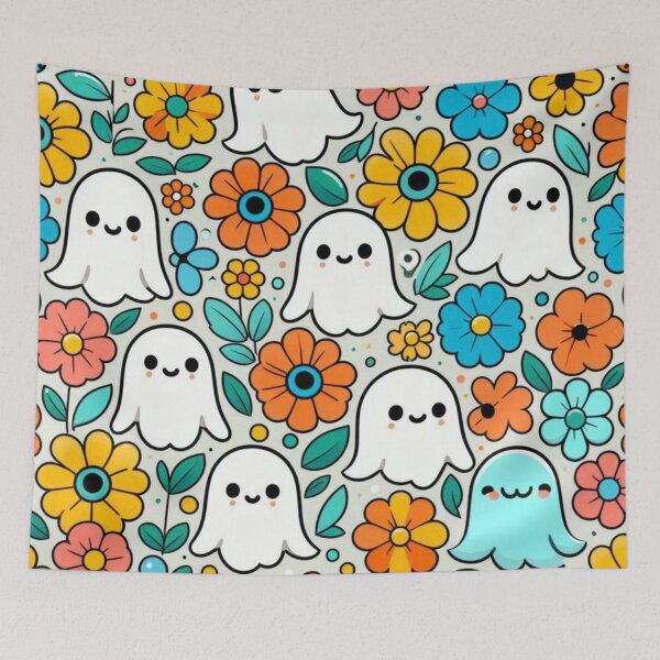 Item preview, Cute Spooky Ghost Floral designed and sold by DeeCeeFashion.