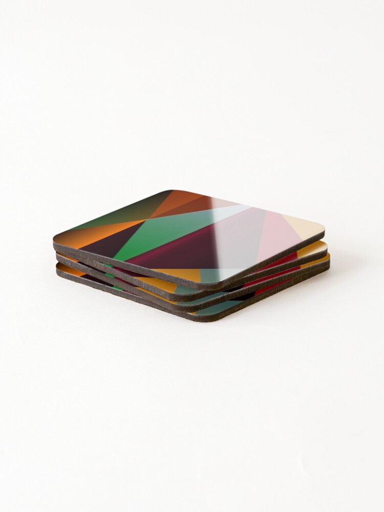 Thumbnail 4 of 5, Coasters (Set of 4), Colorful Gradient Pyramids designed and sold by RGSMOOTHFINGER.