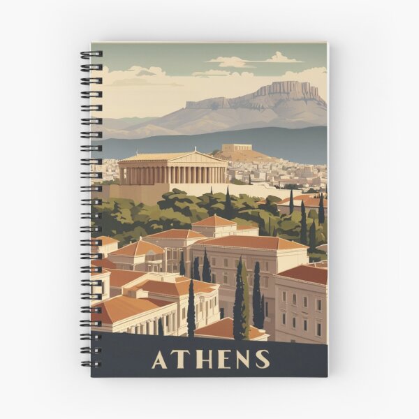 Artikelvorschau, 009 Vintage Athen, Griechenland Poster Design entworfen und verkauft von Alexis Art Collection.