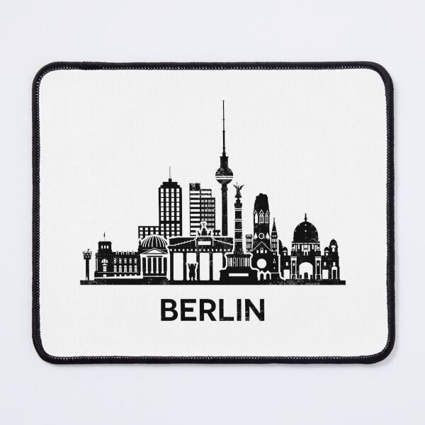 Item preview, Berlin Skyline Silhouette Black designed and sold by strixvariaart.