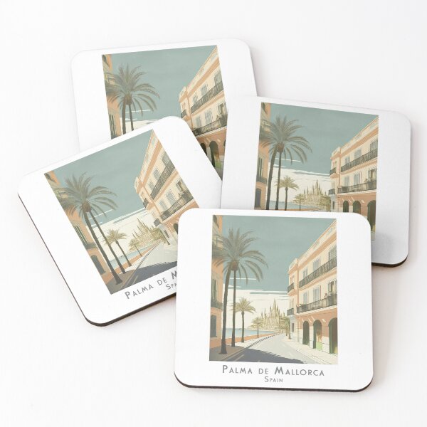 Item preview, Palma de Mallorca vintage travel poster – retro tourism design with cathedral designed and sold by pod24.
