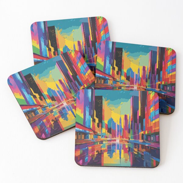 Item preview, The city in abstract colors designed and sold by Marcu Ioachim.