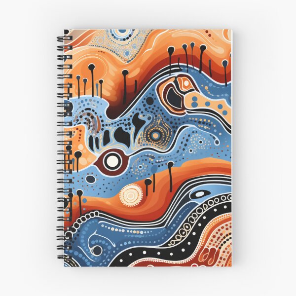 Item preview, Aboriginal Inspired Dot Art - Abstract Waves designed and sold by GrinGalore.
