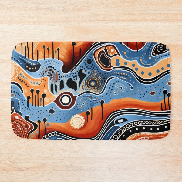 Item preview, Aboriginal Inspired Dot Art - Abstract Waves designed and sold by GrinGalore.