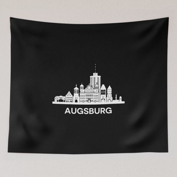 Item preview, Augsburg Skyline Silhouette White designed and sold by strixvariaart.