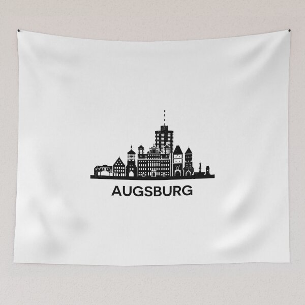 Item preview, Augsburg Skyline Silhouette Black designed and sold by strixvariaart.