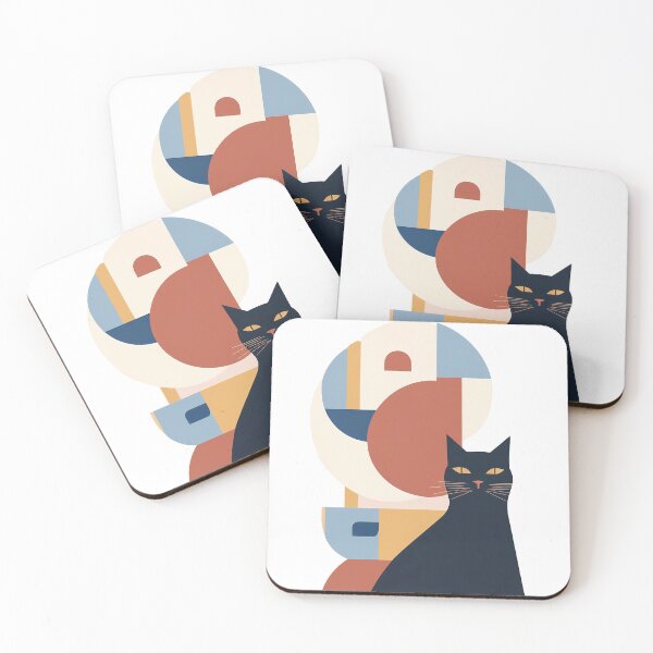 Item preview, Cat as Minimal Pastel Art  designed and sold by OzzFrequency.