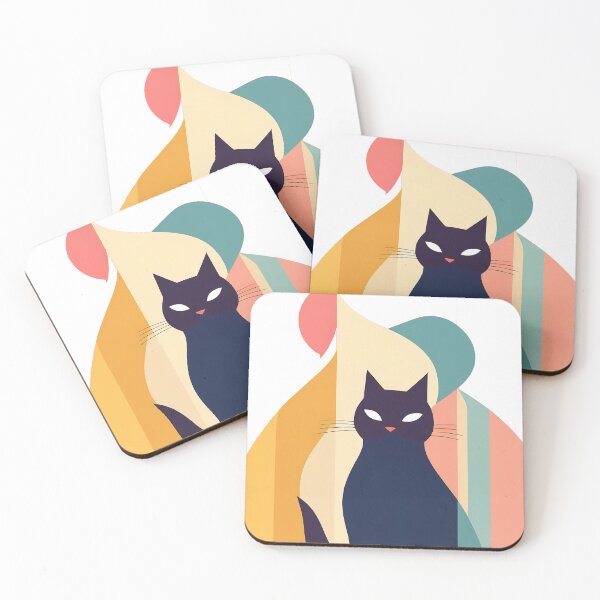 Item preview, Cat as Minimal Pastel Art  designed and sold by OzzFrequency.