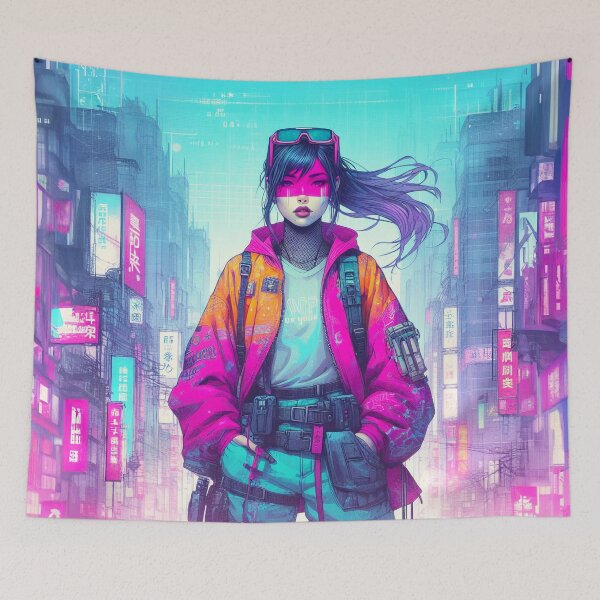 Item preview, Cyberpunk Woman - Cyberpunk designed and sold by Design Raptor.