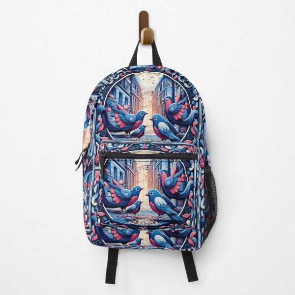 Item preview, City Birds in Blue and Pink designed and sold by Sadia Jannat.