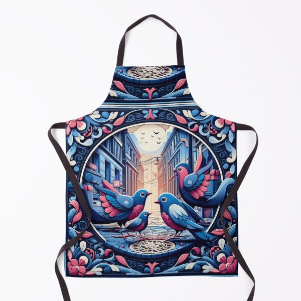 Item preview, City Birds in Blue and Pink designed and sold by Sadia Jannat.