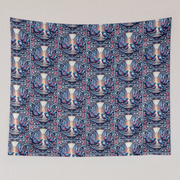 Item preview, City Birds in Blue and Pink designed and sold by Sadia  Jannat.