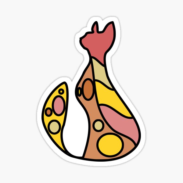 Katze in erdenden Tönen Sticker
