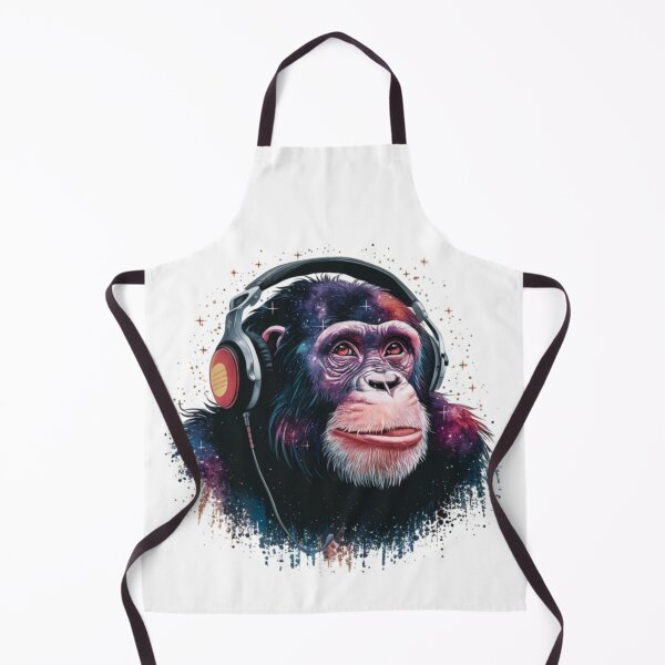 Item preview, Colorful Chimpanzee Wearing Headphones  designed and sold by PolygonPinnacle.