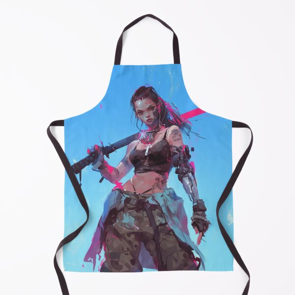 Item preview, Futuristic Female Cyberpunk Enhanced Human Samurai Ronin Illustration designed and sold by Nightarcade.