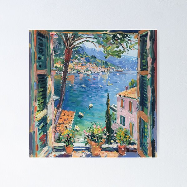 Item preview, Henri Matisse Style Poster, Mediterranean, Open Window, Pastel designed and sold by ArtHouseNiklas.